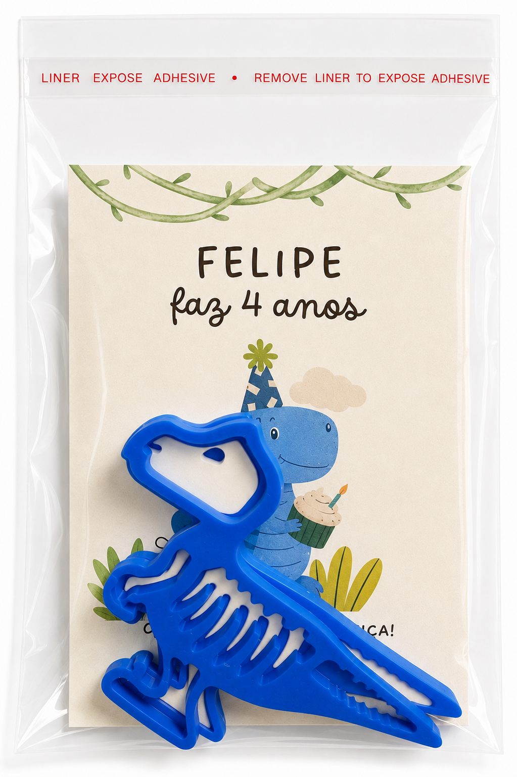 Dino montável personalizado tema dinossauro.